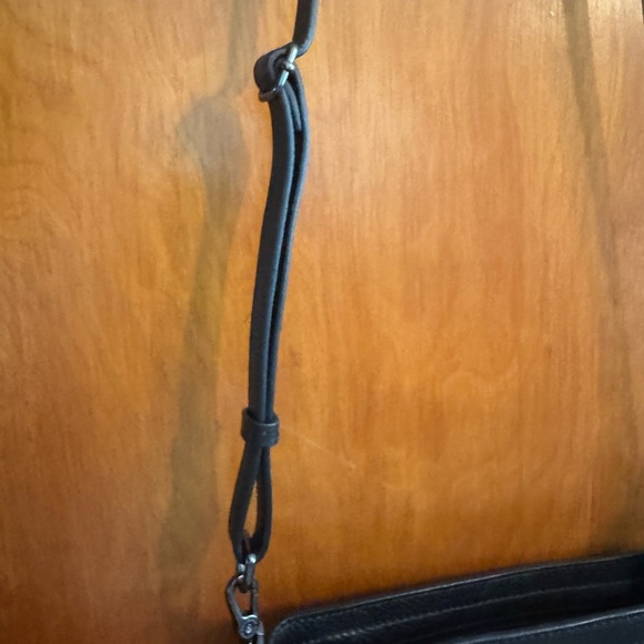 Harley-Davidson Black Leather Hip Purse Crossbody Bag with Tassel - Picture 5 of 8